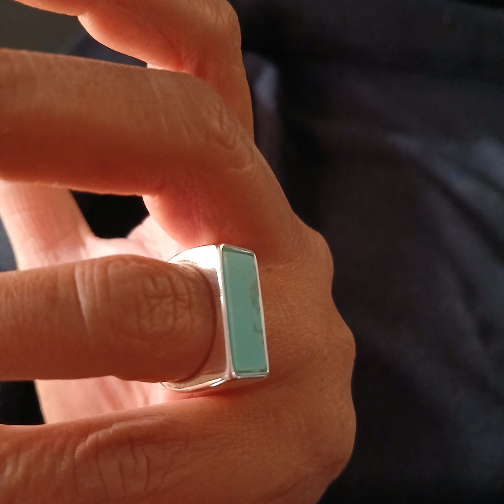 Turquoise and Silver Women's Ring